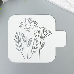 Цена за 2 шт. Трафарет для творчества «Цветочки», пластик, 9×9 см