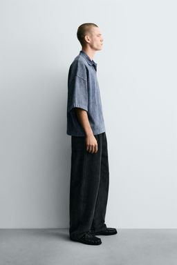 WASHED TEXTURED POLO SHIRT - Zara фото 4