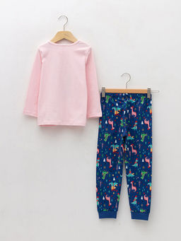 Bisiklet Yaka Bask?l? Uzun Kollu K?z ?ocuk Pijama Tak?m? - Waikiki фото 2