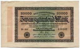 20000 марок 1923 года Германия