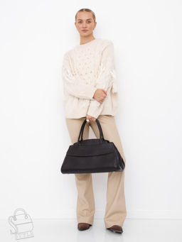 Сумка женская кожаная 3380-2QP d.coffee Polina&Eiterou в Новосибирске