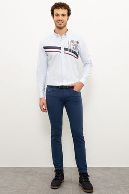 Erkek _ndigo Kanvas Pantolon