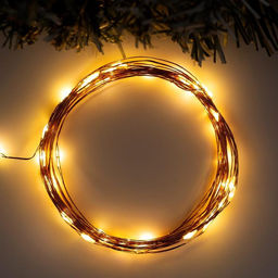 Гирлянда Нить 5 м роса, IP20, медная нить, 50 LED, свечение тёплое белое, 2 режима, AAх3