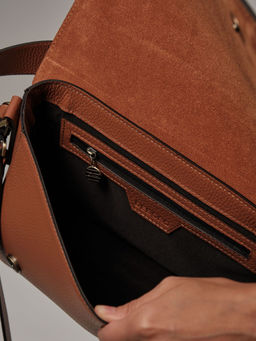 Сумка кожаная Deboro 30512 коричневый камень