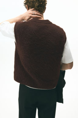 Su?ter sin mangas efecto pelo Loose Fit - H&m фото 3