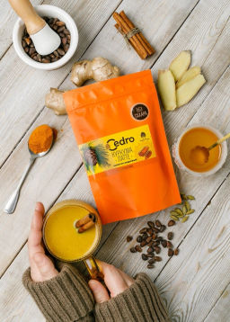 Кедровый напиток латте куркума, 120 г - Сибирский кедр фото 2