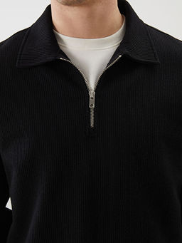 Polo Yaka Erkek Sweatshirt