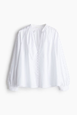 Blusa de algodon con detalle bordado - H&m фото 5
