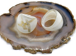 Перстень из муранского стекла модель 21 цв.белый