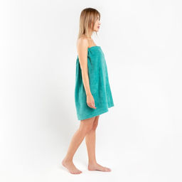 Полотенце банное Экономь и Я «Парео» 68×150 см, цвет голубая трава, 100%хл с AIRO, 320 г/м²