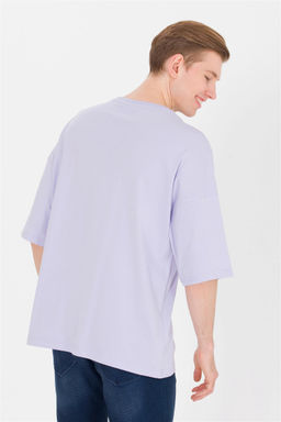 U. S. Polo Assn Мужская сиреневая футболка оверсайз с круглым вырезом - U.s. polo assn фото 11