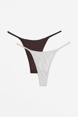 Pack de 2 bragas Thong de saten