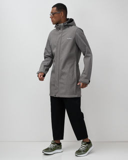 Парка спортивная мужская с капюшоном softshell серого цвета 9565Sr - Mtforce фото 3