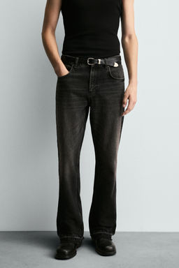 JEANS FLARE FIT ROTOS / Carb?n - Zara фото 12