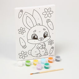 Картина по номерам Зайка с морковками 21 15 см - Школа талантов фото 4