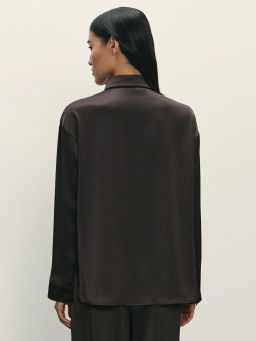 Блузка из жатого сатина / Zarina  фото 5