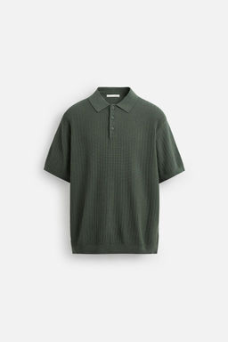 RIBBED KNIT POLO SHIRT - Zara фото 23
