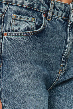 TRENDYOLMILLA Mavi Soluk Efekt Vintage Yuksek Bel Wide Leg Jeans TWOAW24JE00089  фото 18