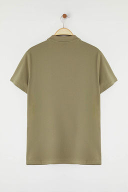 Lacivert Regular/Normal Kesim Fermuarl? %100 Pamuk Polo Yaka T-shirt - Trendyolmilla фото 8