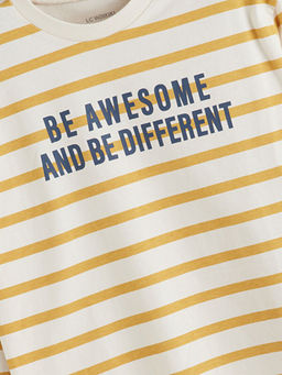 Bisiklet Yaka ?izgili Erkek ?ocuk Ti??rt