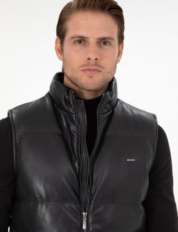 Siyah Deri Yelek - Pierre cardin фото 2