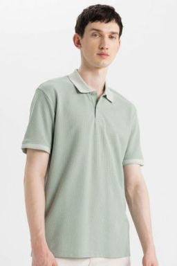 New Regular Fit K?sa Kollu Basic Duz Polo Tisort