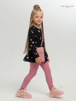 Костюм Алиса тюльпаны на черном-сухая роза - Sovalina фото 27