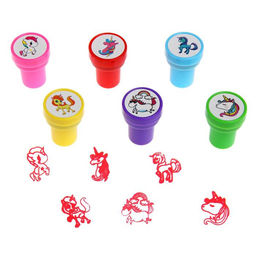 Печать цветная «Весёлые единороги», набор 6 шт., МИКС