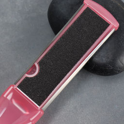 Цена за 4 шт. Пилка для пяток, металлическая/наждачная, двусторонняя, 17 см, МИКС