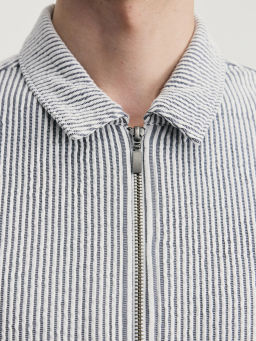 Рубашка в полоску на молнии / Zarina  фото 8