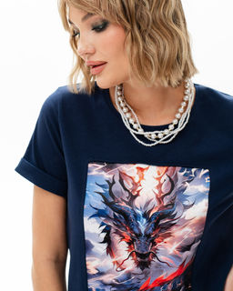 Футболка с шелковой вставкой