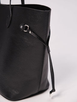 Сумка кожаная шоппер Deboro 30890 черная