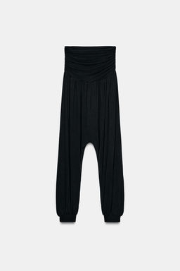 PANTAL?N BAGGY FLUIDO / Negro - Zara фото 8