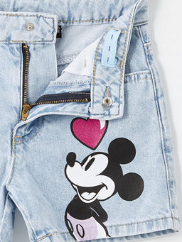 Minnie Mouse Bask?l? K?z ?ocuk Jean ?ort - Waikiki фото 3
