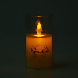 Свеча светодиодная «Вдохновляй», LED-ночник, 5.3×10.5 см