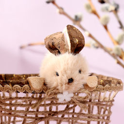 Декоративная пасхальная корзинка Зайка 7х14х13см - Simaland фото 3