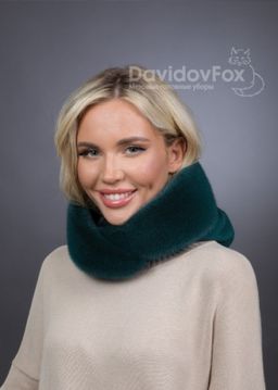 Платок Трикотаж Норка Изумруд - Davidovfox фото 3