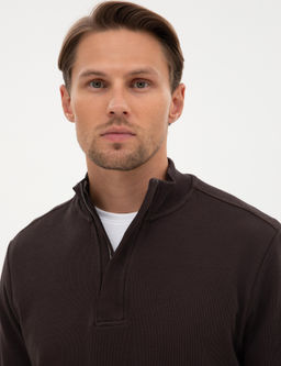 Koyu Kahverengi Regular Fit Sweatshirt - Pierre cardin фото 2