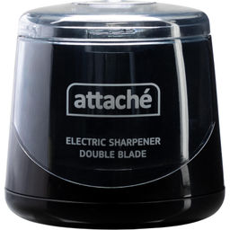Точилка электрическая Attache,двойное лезвие,1отв,пит. от батареек АА,черн