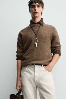 WOOL BLEND BUTTON-UP JUMPER - Zara фото 5
