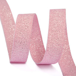 Лента-тесьма 10 мм киперная 2,3г металлизированная TBYT06 цв.S221 розовый уп.22,85м