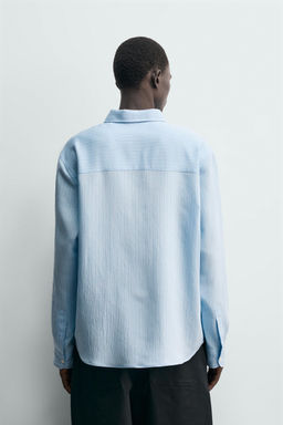 CAMISA FLUIDA RAYAS / Azul claro - Zara фото 3