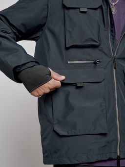 Куртка - жилетка трансформер 2 в 1 мужская зимняя темно-синего цвета 2409TS - Mtforce фото 21