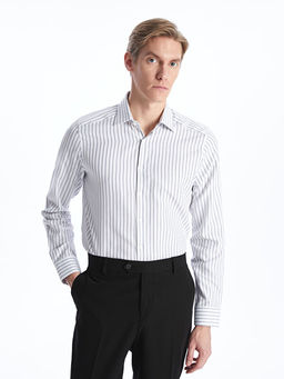 Slim Fit Uzun Kollu Gabardin Erkek G?mlek