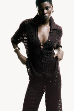 C?rdigan de algod?n efecto crochet - H&m фото 2