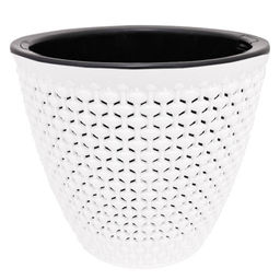 Кашпо "Ротанг" (1,6л.) Цв. Белый/Черный (Арт. КШ-6474)