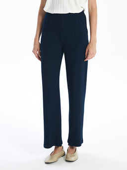 Kad?n Beli Lastikli D?z Pantolon