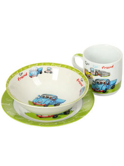 Набор 3пр Машины 2 (Синий грузовик) (тарелка 18см, салатник 15см, кружка 230мл) под/уп C425# (292092 - Daniks фото 9