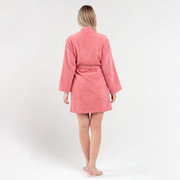Халат махровый женский «Экономь и Я», размер 40-42, хлопок 100%, пыльно-розовый