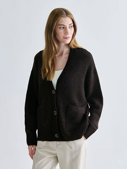 V Yaka Oversize Kad?n Triko H?rka